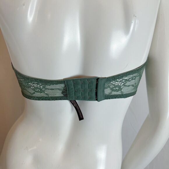 Victoria's Secret Very Sexy Dark Green Unlined Strapless Bra Size 34C - Picture 4 of 7